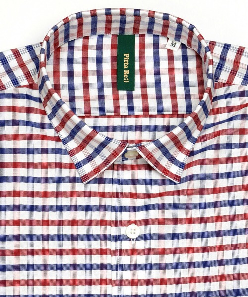 Pitta Re:)（ピッタリ）の「形態安定ノーアイロン ラウンドテール 半袖ビジネスワイシャツ（シャツ/ブラウス・メンズ・ライトブルー/ブラック/ブラウン/レッド/サックスブルー/グリーン/ワインレッド/ダークネイビー・LL/S/M/L）」の16枚目の写真