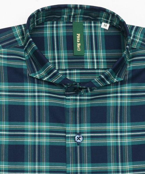 Pitta Re:)（ピッタリ）の「形態安定ノーアイロン ラウンドテール 半袖ビジネスワイシャツ（シャツ/ブラウス・メンズ・ライトブルー/ブラック/ブラウン/レッド/サックスブルー/グリーン/ワインレッド/ダークネイビー・LL/S/M/L）」の20枚目の写真