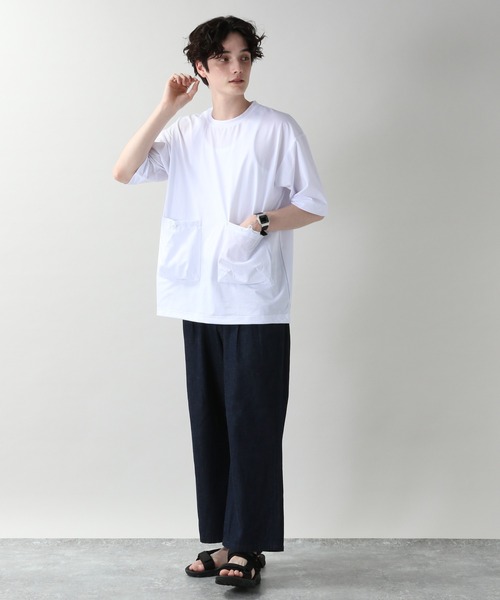 RAGEBLUE（レイジブルー）の「＜高機能素材＞ドライ＆ストレッチ/ダブルポケットTシャツ/954727（Tシャツ/カットソー・メンズ・ホワイト/ブラック/オリーブ・MEDIUM/LARGE）」の15枚目の写真