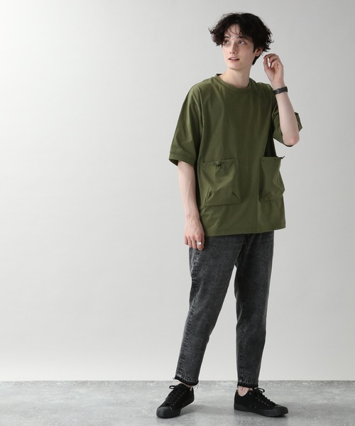 RAGEBLUE（レイジブルー）の「＜高機能素材＞ドライ＆ストレッチ/ダブルポケットTシャツ/954727（Tシャツ/カットソー・メンズ・ホワイト/ブラック/オリーブ・MEDIUM/LARGE）」の13枚目の写真