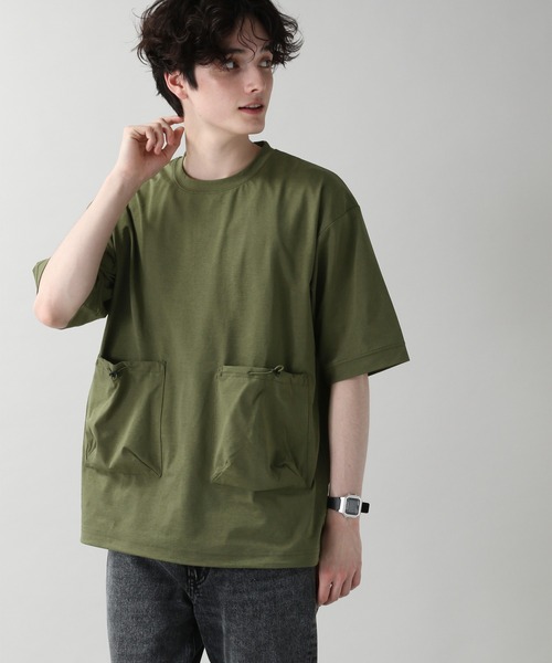 RAGEBLUE（レイジブルー）の「＜高機能素材＞ドライ＆ストレッチ/ダブルポケットTシャツ/954727（Tシャツ/カットソー・メンズ・ホワイト/ブラック/オリーブ・MEDIUM/LARGE）」の4枚目の写真