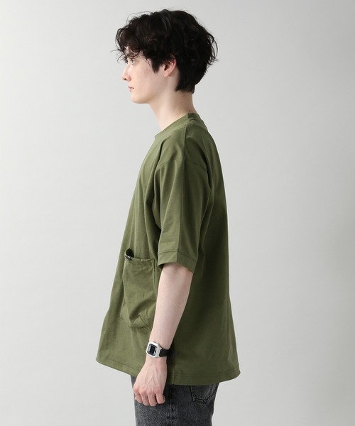 RAGEBLUE（レイジブルー）の「＜高機能素材＞ドライ＆ストレッチ/ダブルポケットTシャツ/954727（Tシャツ/カットソー・メンズ・ホワイト/ブラック/オリーブ・MEDIUM/LARGE）」の21枚目の写真