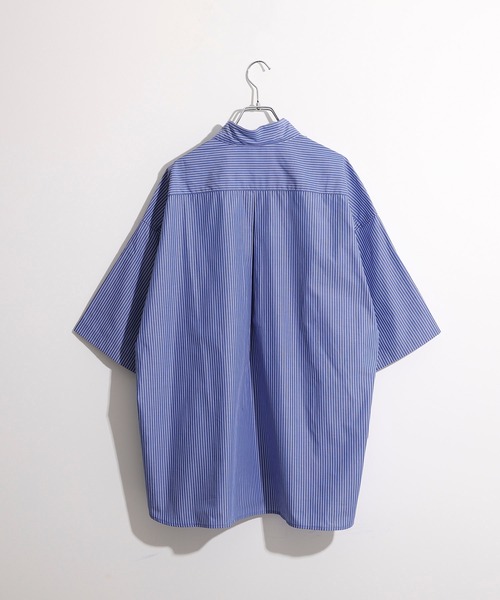 NIDO（ニド）の「ビッグストライプシャツ（シャツ/ブラウス・メンズ・ホワイト/ブルー・MEDIUM/LARGE）」の9枚目の写真