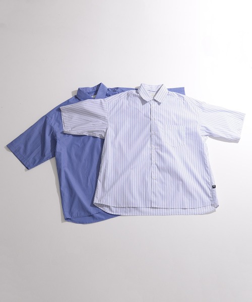 NIDO（ニド）の「ビッグストライプシャツ（シャツ/ブラウス・メンズ・ホワイト/ブルー・MEDIUM/LARGE）」の21枚目の写真