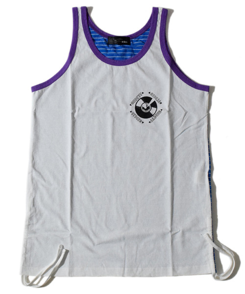 ALDIES（アールディーズ）の「Nasty Record Long Tank / ナスティーレコードロングタンク（タンクトップ・メンズ・ホワイト/ブラック/グリーン・FREE）」の2枚目の写真