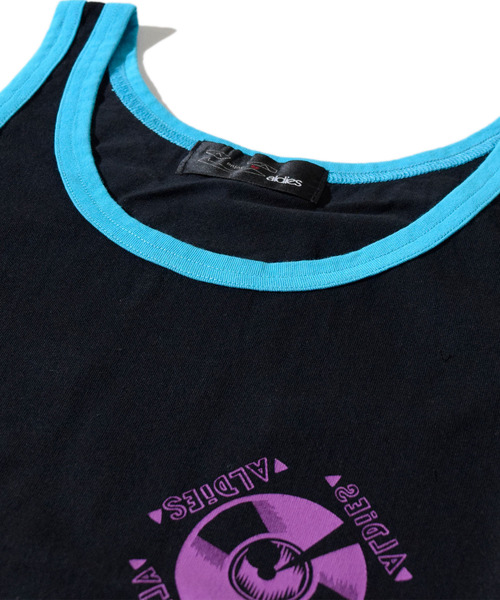 ALDIES（アールディーズ）の「Nasty Record Long Tank / ナスティーレコードロングタンク（タンクトップ・メンズ・ホワイト/ブラック/グリーン・FREE）」の5枚目の写真