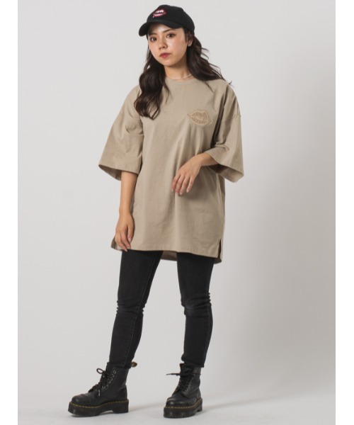RE730(アールイーセブンサーティー)の「RE730 なみおくんワンポイント刺繍 ビッグシルエットTシャツ(Tシャツ/カットソー・メンズ・ホワイト/グレイッシュベージュ/ブラック・M/L/XL)」の20枚目の写真