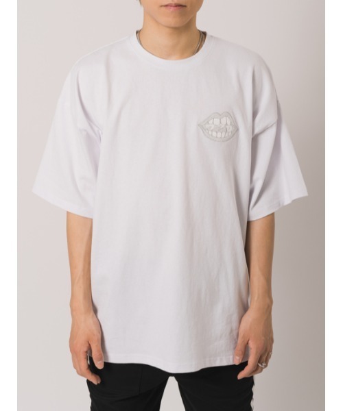 RE730(アールイーセブンサーティー)の「RE730 なみおくんワンポイント刺繍 ビッグシルエットTシャツ(Tシャツ/カットソー・メンズ・ホワイト/グレイッシュベージュ/ブラック・M/L/XL)」の14枚目の写真