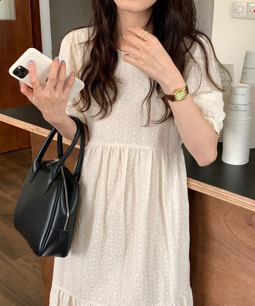 MAISON DE THERESE（メゾン ド テレーズ）の「ロングワンピース（ワンピース・レディース・ベージュ/ホワイト・M）」の5枚目の写真