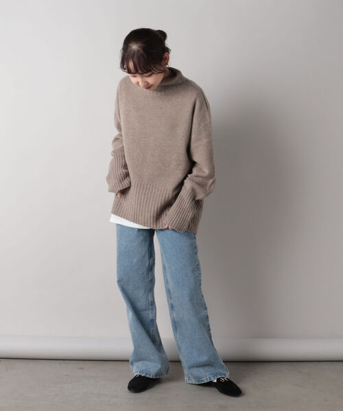 fredy repit（フレディレピ）の「VINTAGE風セミワイドデニムパンツ（デニムパンツ・レディース・インディゴブルー/ライトブルー・36/38）」の12枚目の写真