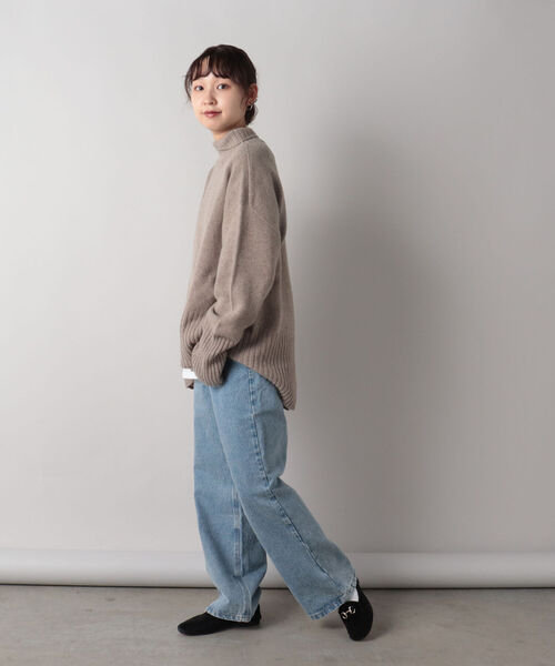 fredy repit（フレディレピ）の「VINTAGE風セミワイドデニムパンツ（デニムパンツ・レディース・インディゴブルー/ライトブルー・36/38）」の3枚目の写真