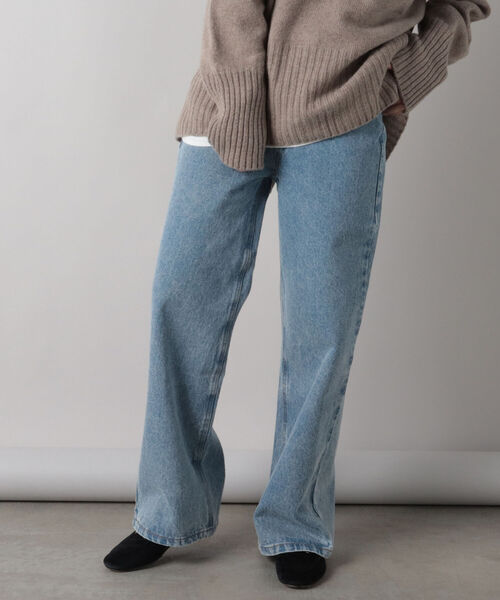 fredy repit（フレディレピ）の「VINTAGE風セミワイドデニムパンツ（デニムパンツ・レディース・インディゴブルー/ライトブルー・36/38）」の7枚目の写真