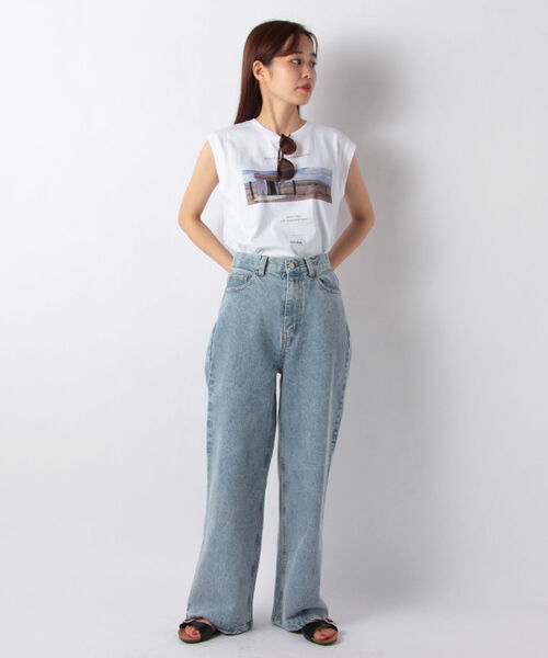 fredy repit（フレディレピ）の「VINTAGE風セミワイドデニムパンツ（デニムパンツ・レディース・インディゴブルー/ライトブルー・36/38）」の16枚目の写真