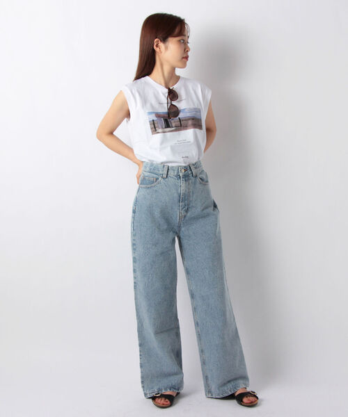 fredy repit（フレディレピ）の「VINTAGE風セミワイドデニムパンツ（デニムパンツ・レディース・インディゴブルー/ライトブルー・36/38）」の9枚目の写真