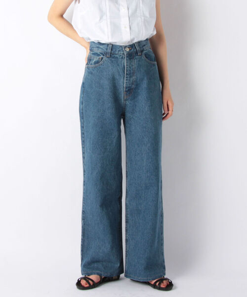 fredy repit（フレディレピ）の「VINTAGE風セミワイドデニムパンツ（デニムパンツ・レディース・インディゴブルー/ライトブルー・36/38）」の4枚目の写真