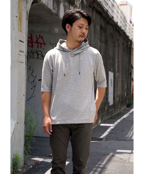 HIDEAWAYS NICOLE(ハイダウェイニコル)の「ダンボールニットプルオーバーパーカ(パーカー・メンズ・モカ/杢グレー/ブラック/オフホワイト・MEDIUM/X-LARGE/LARGE)」の1枚目の写真