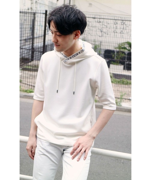 HIDEAWAYS NICOLE(ハイダウェイニコル)の「ダンボールニットプルオーバーパーカ(パーカー・メンズ・モカ/杢グレー/ブラック/オフホワイト・MEDIUM/X-LARGE/LARGE)」の2枚目の写真