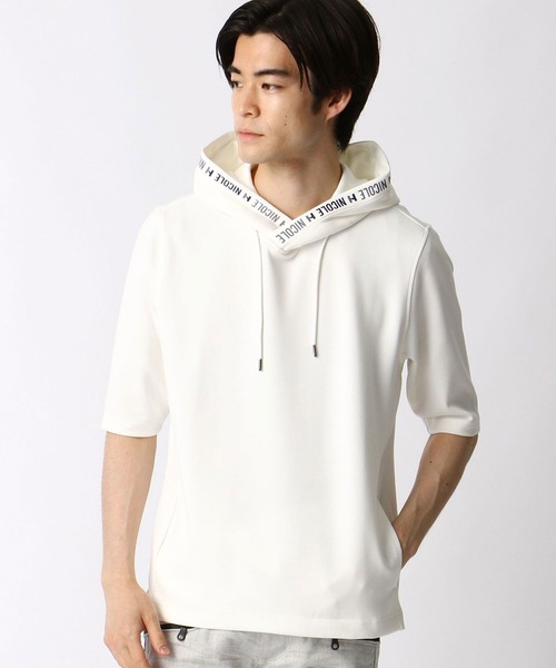 HIDEAWAYS NICOLE(ハイダウェイニコル)の「ダンボールニットプルオーバーパーカ(パーカー・メンズ・モカ/杢グレー/ブラック/オフホワイト・MEDIUM/X-LARGE/LARGE)」の5枚目の写真