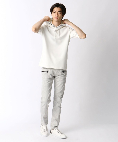 HIDEAWAYS NICOLE(ハイダウェイニコル)の「ダンボールニットプルオーバーパーカ(パーカー・メンズ・モカ/杢グレー/ブラック/オフホワイト・MEDIUM/X-LARGE/LARGE)」の18枚目の写真