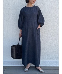 BEARDSLEY | 袖ぷっくりデニムワンピース(ワンピース)