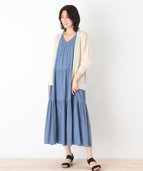 SHOO・LA・RUE（シューラルー）の「◆【INDIA】ティアードワンピース（ワンピース・レディース・ブラック/ブルー/ライトグリーン/ナチュラル・00）」の4枚目の写真