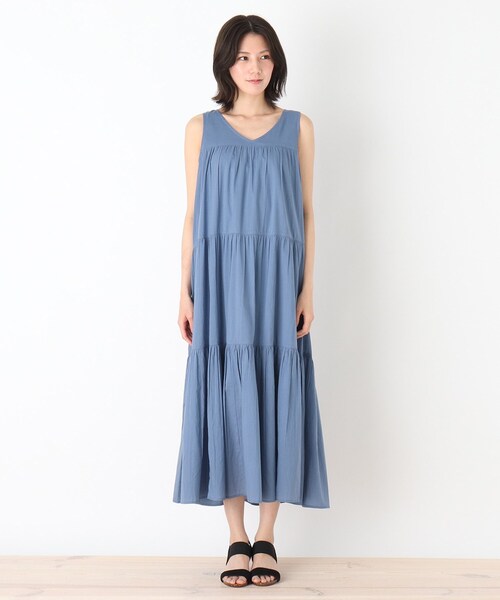 SHOO・LA・RUE（シューラルー）の「◆【INDIA】ティアードワンピース（ワンピース・レディース・ブラック/ブルー/ライトグリーン/ナチュラル・00）」の5枚目の写真