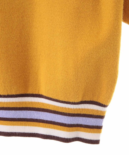 31 Sons de mode（トランテアン　ソン　ドゥ　モード）の「襟付きボーダーリブニット（ニット/セーター・レディース・ブラック/マスタード/レッド・36）」の16枚目の写真