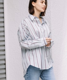 Munich | ターキーリヨセルストライプローン　バッククロスシャツブラウス(シャツ/ブラウス)