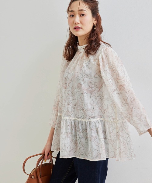 ROPE' PICNIC（ロペピクニック）の「【2WAY】ボリュームスリーブシアーブラウス（シャツ/ブラウス・レディース・ホワイト/ブラック/ピンク系その他2・38）」の3枚目の写真