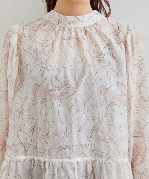 ROPE' PICNIC（ロペピクニック）の「【2WAY】ボリュームスリーブシアーブラウス（シャツ/ブラウス・レディース・ホワイト/ブラック/ピンク系その他2・38）」の9枚目の写真