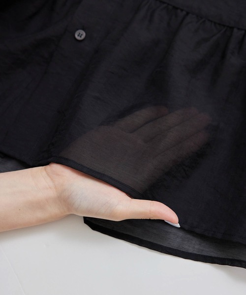 ROPE' PICNIC（ロペピクニック）の「【2WAY】ボリュームスリーブシアーブラウス（シャツ/ブラウス・レディース・ホワイト/ブラック/ピンク系その他2・38）」の16枚目の写真