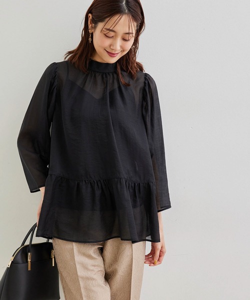 ROPE' PICNIC（ロペピクニック）の「【2WAY】ボリュームスリーブシアーブラウス（シャツ/ブラウス・レディース・ホワイト/ブラック/ピンク系その他2・38）」の18枚目の写真