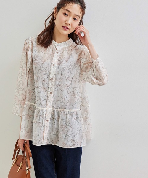 ROPE' PICNIC（ロペピクニック）の「【2WAY】ボリュームスリーブシアーブラウス（シャツ/ブラウス・レディース・ホワイト/ブラック/ピンク系その他2・38）」の6枚目の写真