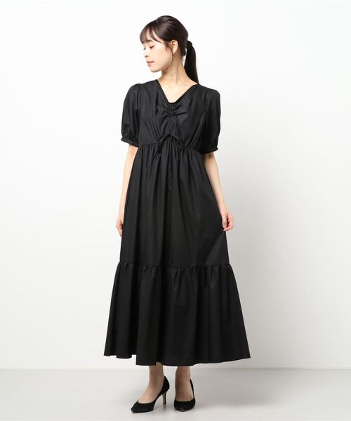 N.（N. Natural Beauty Basic）（エヌエヌナチュラルビューティーベーシック）の「フロントギャザーワンピース（ワンピース・レディース・ホワイト/ブラック/グリーン・MEDIUM）」の21枚目の写真