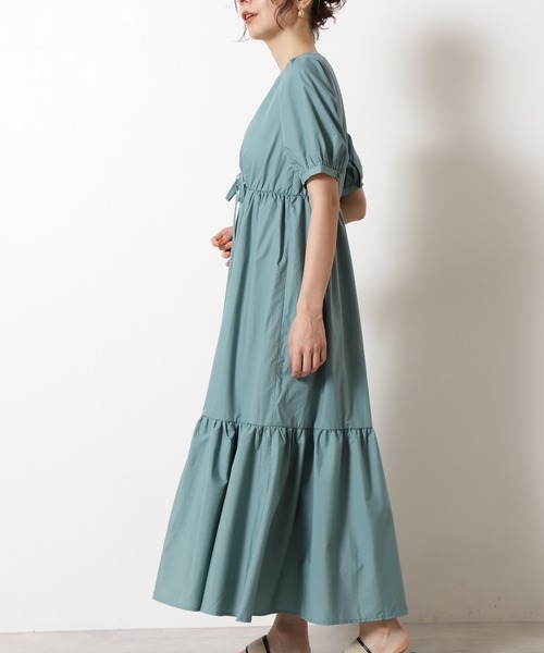 N.（N. Natural Beauty Basic）（エヌエヌナチュラルビューティーベーシック）の「フロントギャザーワンピース（ワンピース・レディース・ホワイト/ブラック/グリーン・MEDIUM）」の20枚目の写真