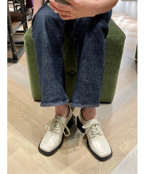 MOUSSY(マウジー)の「LACE UP SQUARE シューズ(ブーツ・レディース・ブラック/アイボリー・LARGE/SMALL/MEDIUM)」の18枚目の写真