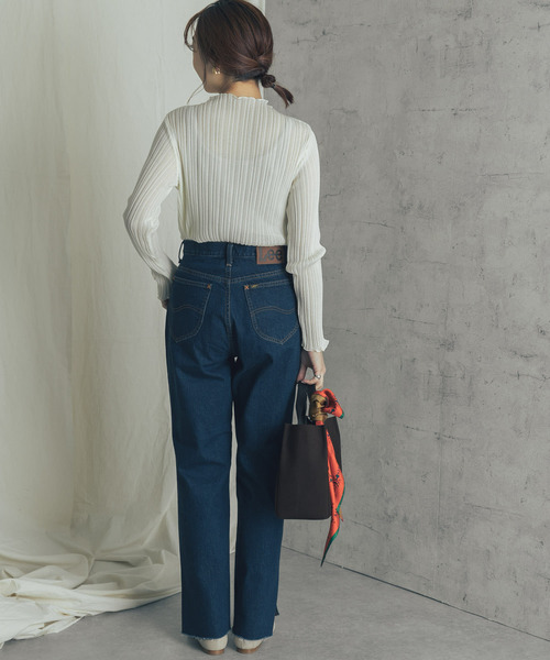 URBAN RESEARCH ROSSO(アーバンリサーチロッソ)の「ハイネックシアーニットプルオーバー(ニット/セーター・レディース・ブラック/グリーン/オフホワイト・FREE)」の18枚目の写真