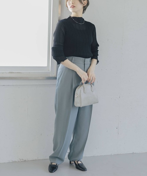 URBAN RESEARCH ROSSO(アーバンリサーチロッソ)の「ハイネックシアーニットプルオーバー(ニット/セーター・レディース・ブラック/グリーン/オフホワイト・FREE)」の21枚目の写真