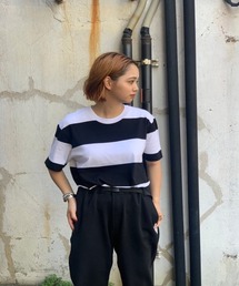 【AS COLOUR】 エーエスカラー 5045 WIDE STRIPE TEE 半袖Tシャツ