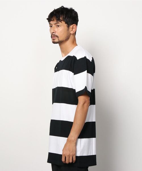 fridge(フリッジ)の「【AS COLOUR】 エーエスカラー 5045 WIDE STRIPE TEE 半袖Tシャツ(Tシャツ/カットソー・メンズ・ホワイト×ブラック/ホワイト×ネイビー/ブラック×ブルー/ブラック×イエロー・SMALL/MEDIUM/LARGE/X-LARGE/X-SMALL)」の5枚目の写真