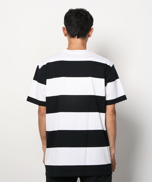 fridge(フリッジ)の「【AS COLOUR】 エーエスカラー 5045 WIDE STRIPE TEE 半袖Tシャツ(Tシャツ/カットソー・メンズ・ホワイト×ブラック/ホワイト×ネイビー/ブラック×ブルー/ブラック×イエロー・SMALL/MEDIUM/LARGE/X-LARGE/X-SMALL)」の6枚目の写真