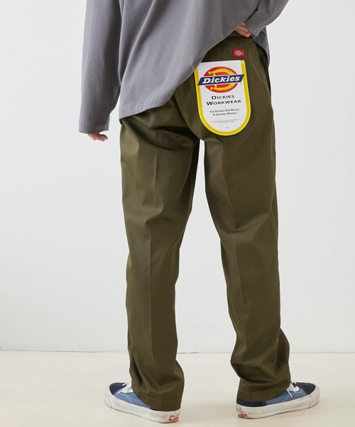 オクスン　テーパードチノパンツ　ブラック　サイズL Dickies チノパン ディッキーズ 別注 ツータックワイド