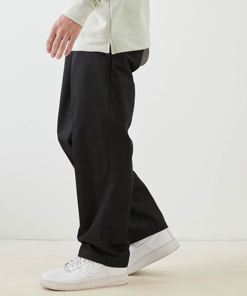 オクスン　テーパードチノパンツ　ブラック　サイズL Dickies チノパン ディッキーズ 別注 ツータックワイド