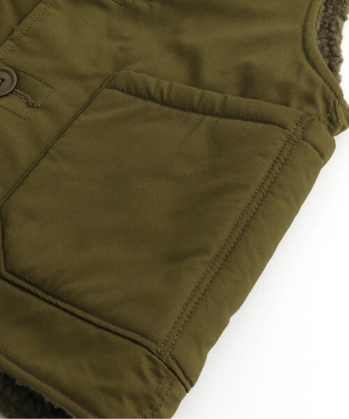 F.O.U（エフオーユー）の「リバーシブルオーバーベスト_ジュニア（ベスト・キッズ・ネイビー/カーキ・160/150）」の14枚目の写真