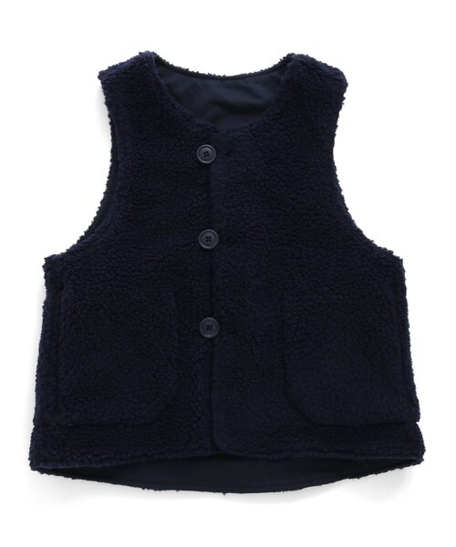 F.O.U（エフオーユー）の「リバーシブルオーバーベスト_ジュニア（ベスト・キッズ・ネイビー/カーキ・160/150）」の7枚目の写真