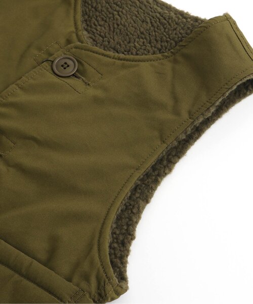 F.O.U（エフオーユー）の「リバーシブルオーバーベスト_ジュニア（ベスト・キッズ・ネイビー/カーキ・160/150）」の10枚目の写真
