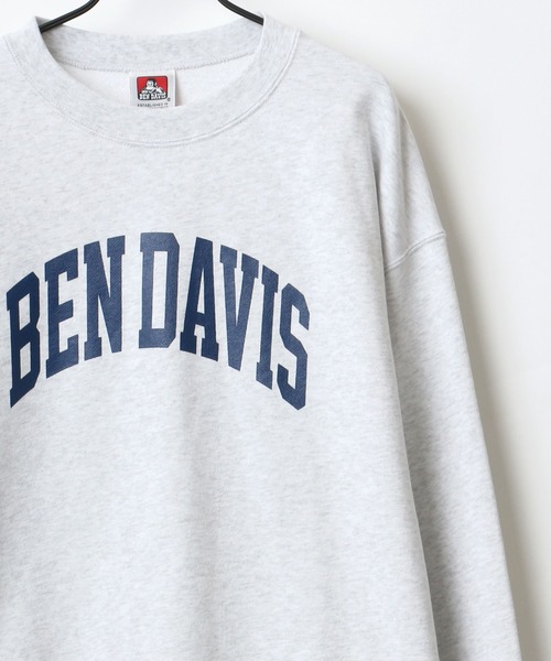 BEN DAVIS（ベンデイビス）の「BEN DAVIS/ベンデイビス ビッグシルエット カレッジ ロゴ スウェット トレーナー（スウェット・メンズ・チャコールグレー/アッシュグレー/パープル/ネイビー・M/L/XL）」の3枚目の写真