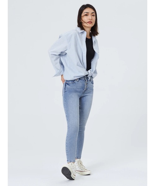 GAP（ギャップ）の「ウォッシュウェル(TM) ハイライズ レギングジーンズ（デニムパンツ・レディース・ライトインディゴブルー・24/25/26/27/30/28/29/23）」の7枚目の写真