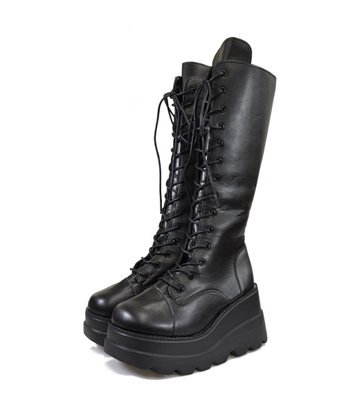 NOFALL（ノーフォール）の「レースアップトラックソールロングブーツ（ブーツ・レディース・ブラック・LL/S/M/L/3L/SS）」の20枚目の写真