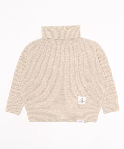 Smoothy(スムージー)の「Smoothy Nep turtleneck Knit / スムージー ネップタートルニット(ニット/セーター・キッズ・ベージュ・L/M/XL/S)」の3枚目の写真